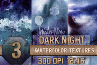 3 Dark Night Watercolor Textures: A Designer's Review