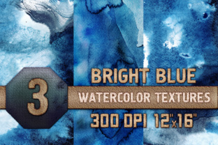 Bright Blue Watercolor Textures for Blogs