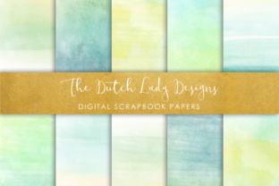 Digital Scrapbook Paper: Aqua Lime Textures