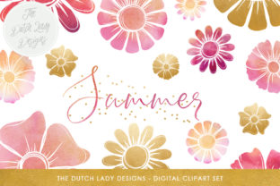Flower Clipart for Summer Party Crafts