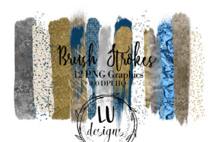 Gold Silver Navy Glitter Brush Strokes Textures