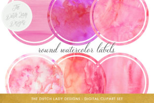 Pink Watercolor Labels for Crafts & Design