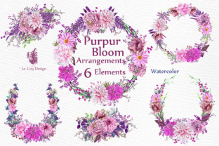 Pink Watercolor Wreaths for Crafts