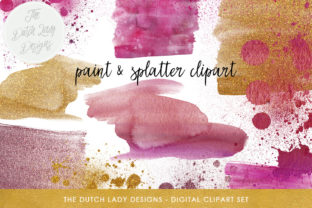 Purple & Gold Splatter Crafts Clipart Review