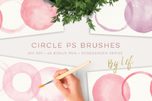 Round Circle Brushes & Pink Lilac Clip Art