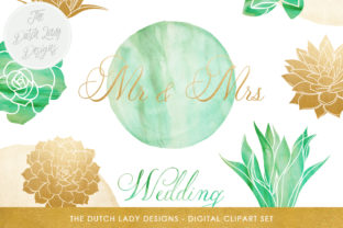 Succulent Wedding Clipart for Crafts