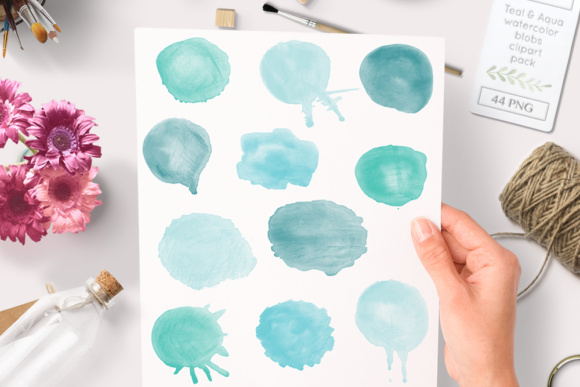 Watercolor Blobs with Splatter Graphics Review