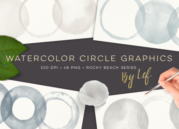Watercolor Circles: Neutral Decorative Elements