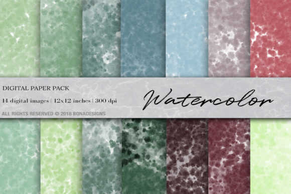 Watercolor Digital Papers & Textures Review