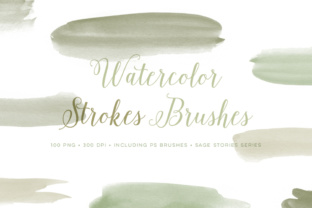 Watercolor Photoshop Brushes for Embroidery Design